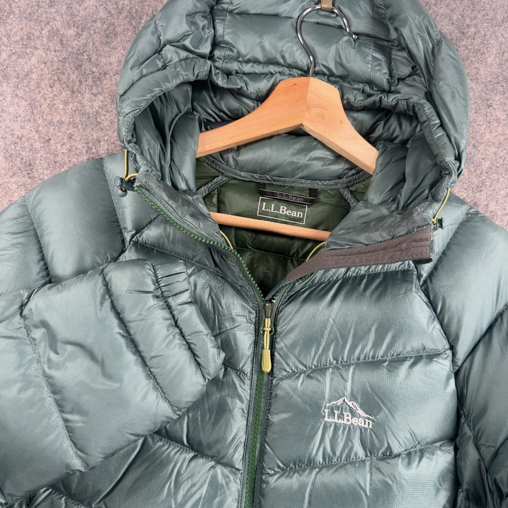 L.L.Bean Jacket Womens XS Green Ultra Light 850 Downtek Hooded Packable Puffer
